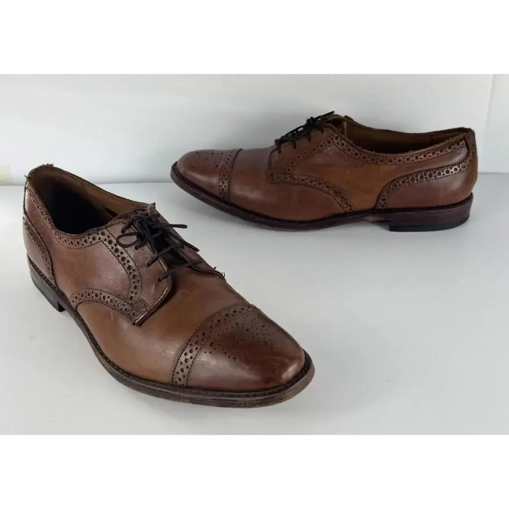 Allen Edmonds Strand Mens 11.5D Brogue Oxford Shoes Walnut Made in USA